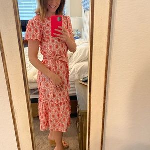 Eyelet Tie Waist Shift Dress NWOT